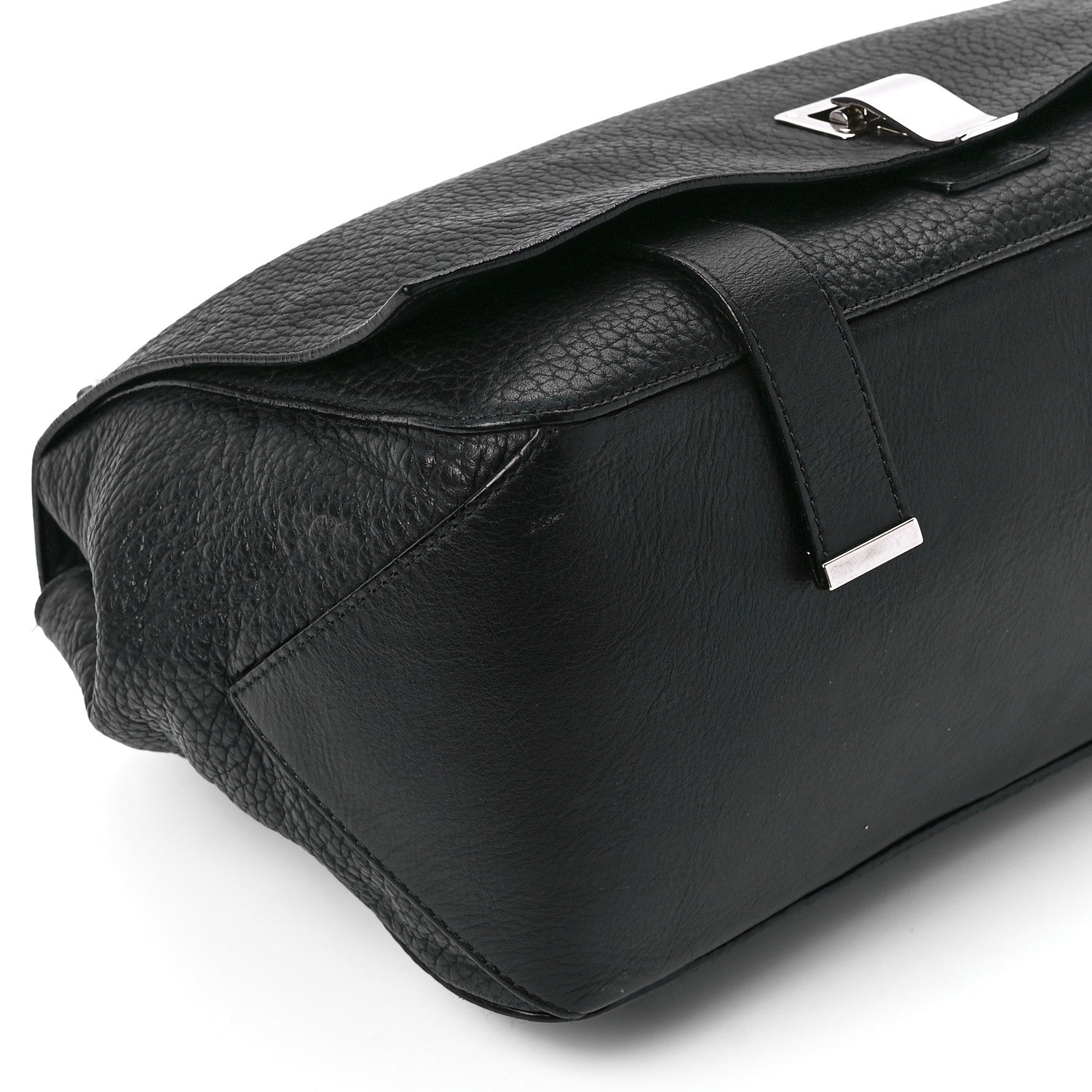 Proenza Schouler Pebbled Calfskin Double Sided PS Courier Bag Black 10 of 12