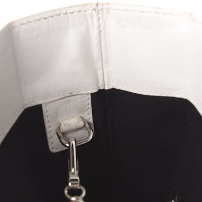 Balenciaga Squared Calfskin Logo Shopping Tote XXS White 12 of 12