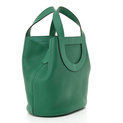 Hermes Taurillon Clemence Swift In-The-Loop 23 Bag Vert Vertigo 3 of 11