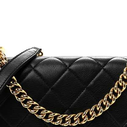Chanel Calfskin Quilted Small Underline Flap Black 8 of 11