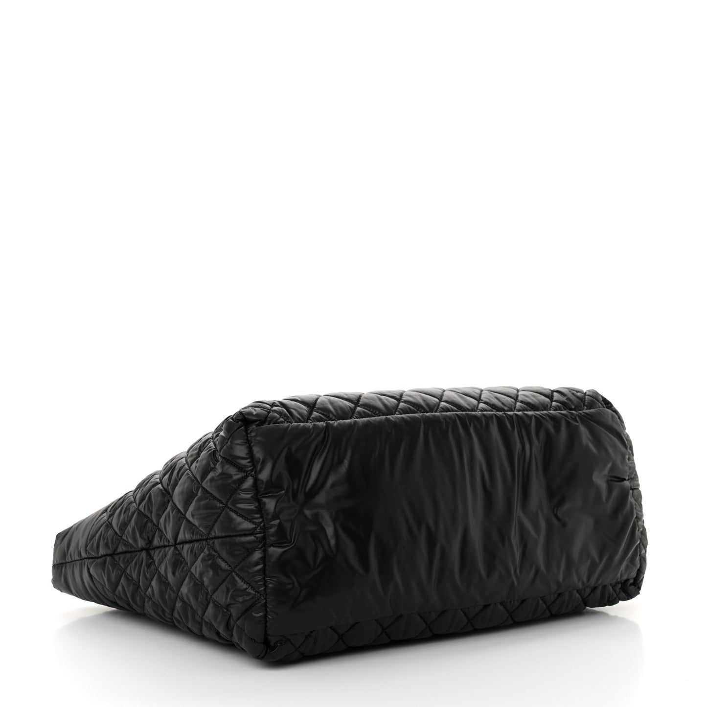 Nylon Quilted Large Coco Cocoon Tote Black
