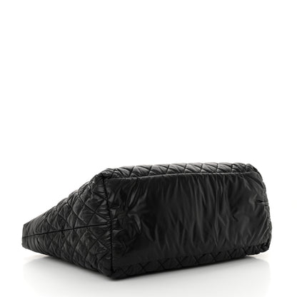 Chanel Nylon Quilted Large Coco Cocoon Tote Black 4 of 11