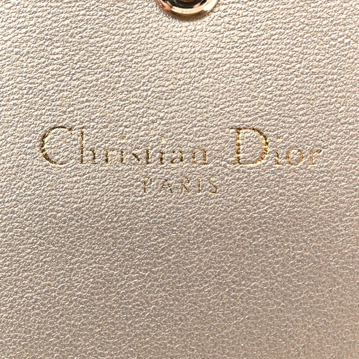 Christian Dior Metallic Grained Calfskin Diorama Croisiere Chain Wallet Gold 6 of 12