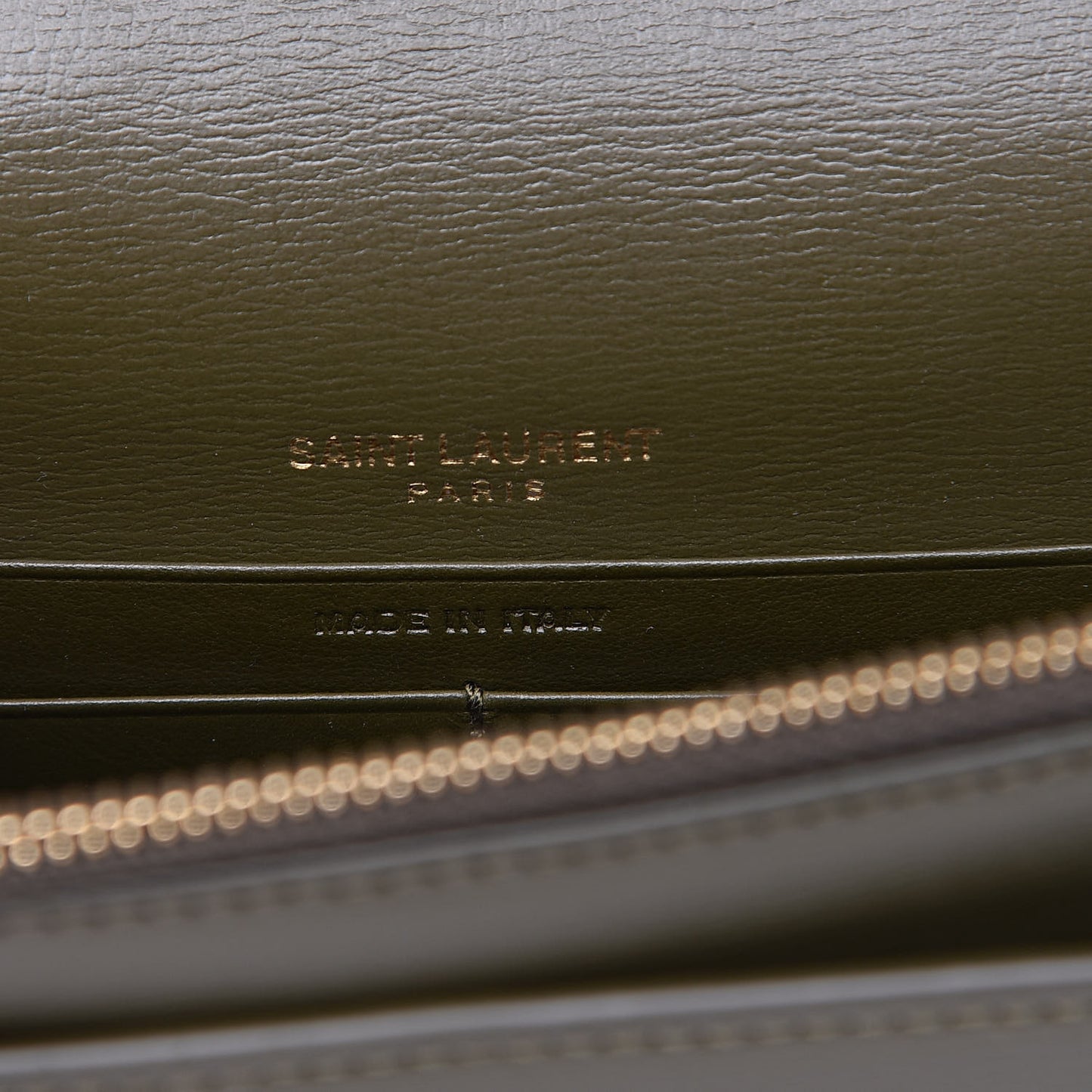 Calfskin Monogram Sunset Chain Wallet Green