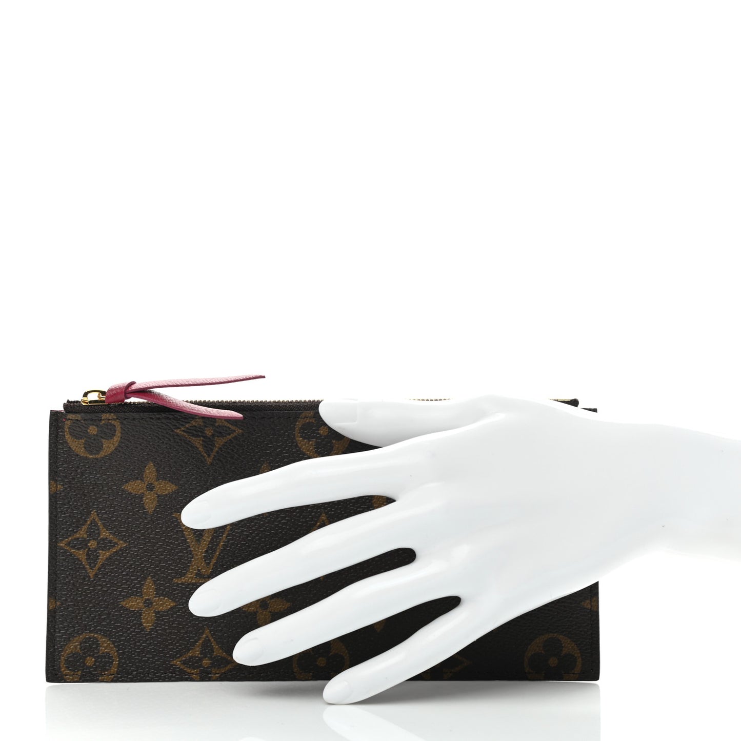 Monogram Felicie Chain Wallet Zippered Insert Fuchsia