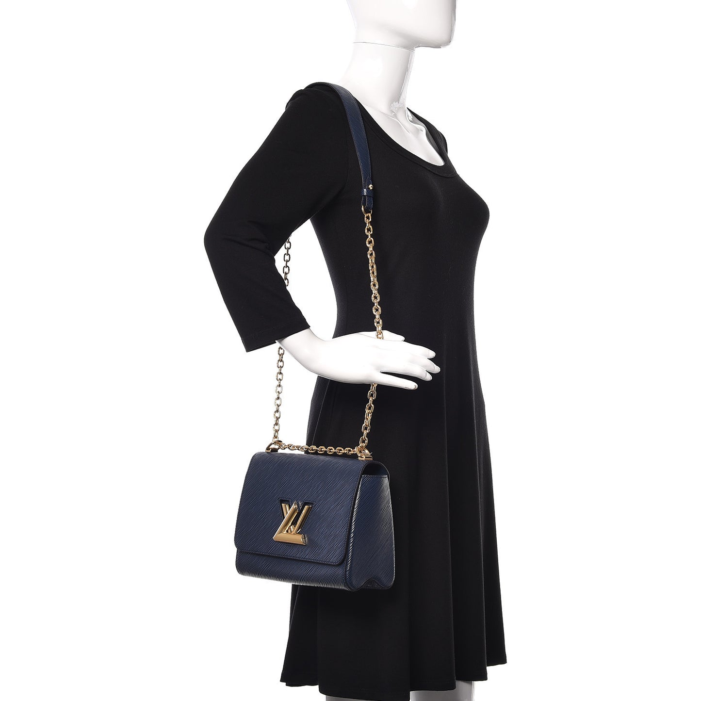 Epi Twist Shoulder Bag MM Indigo