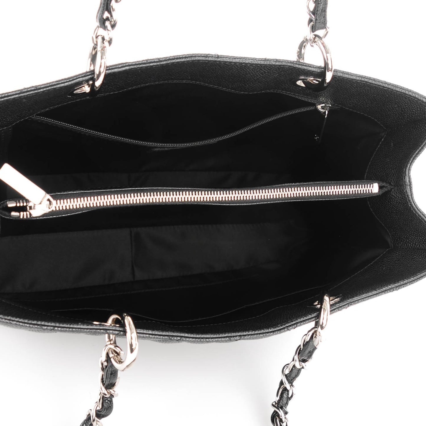Caviar Quilted Grand Shopping Tote GST Black