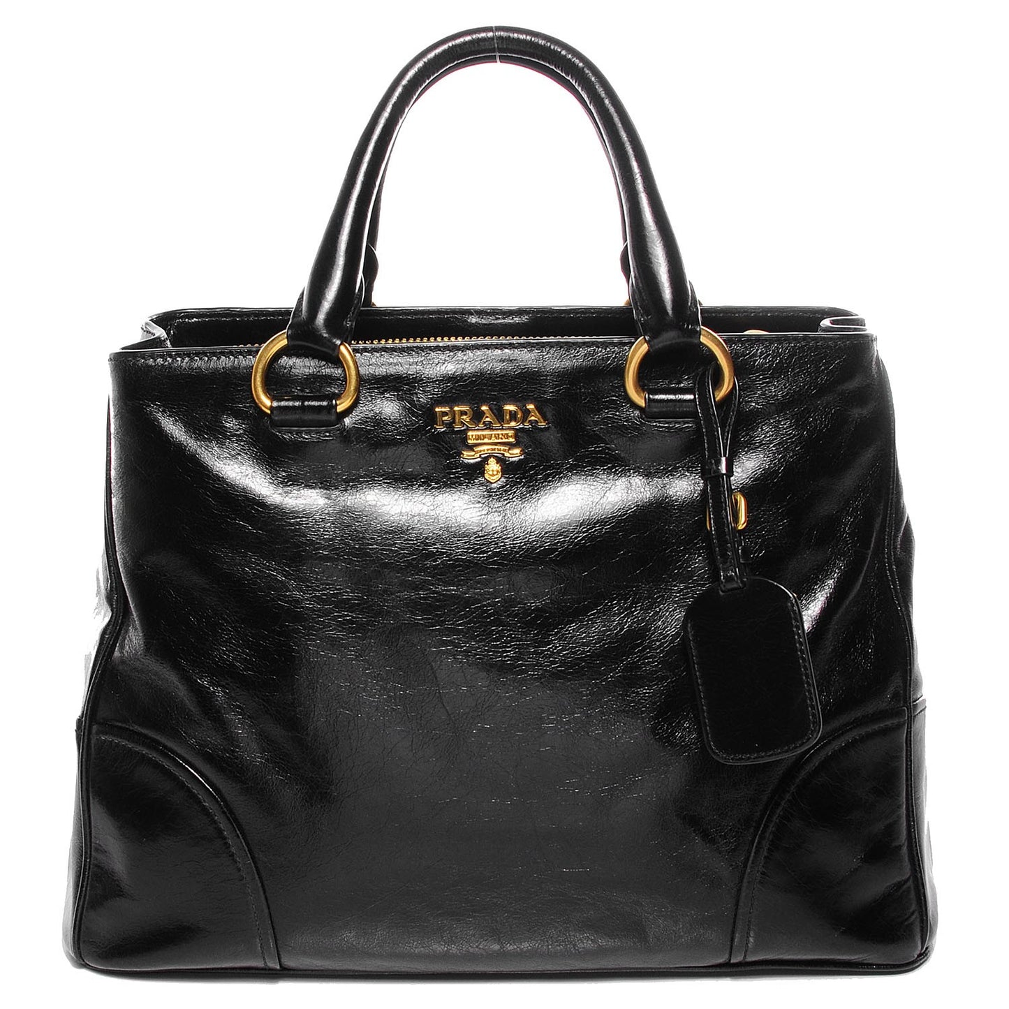 Vitello Shine Tote Nero Black