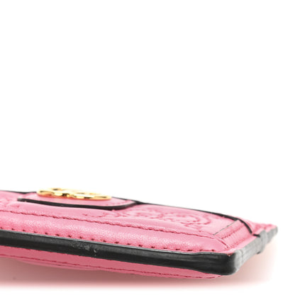 Gucci Calfskin GG Matelasse Card Holder Pink 8 of 9