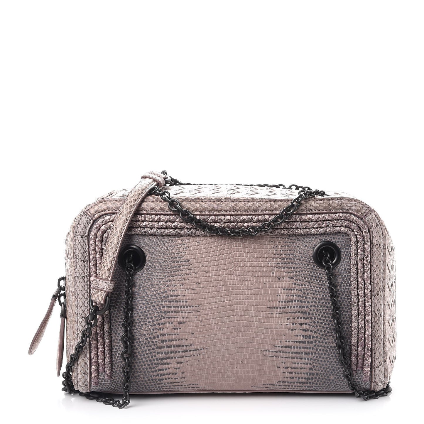 Lizard Snakeskin Chain Shoulder Bag
