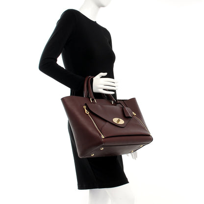 Mulberry Silky Calf Oversized Willow Tote Oxblood 2 of 11