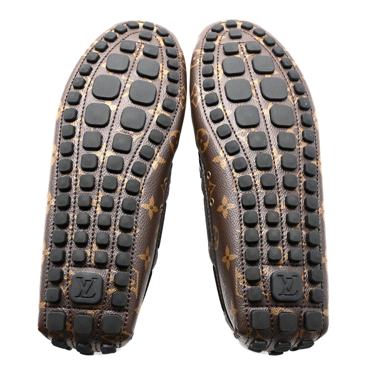 Monogram Mens Arizona Car Shoe Moccasin Loafers 10 Macassar