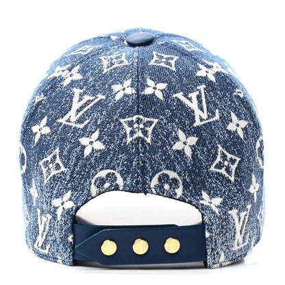 Louis Vuitton Monogram Jacquard Cap L Blue 5 of 8