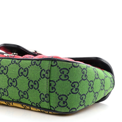 Gucci Monogram Multicolor Matelasse Diagonal Small GG Marmont Shoulder Bag Pink Blue Red Yellow Green 10 of 12
