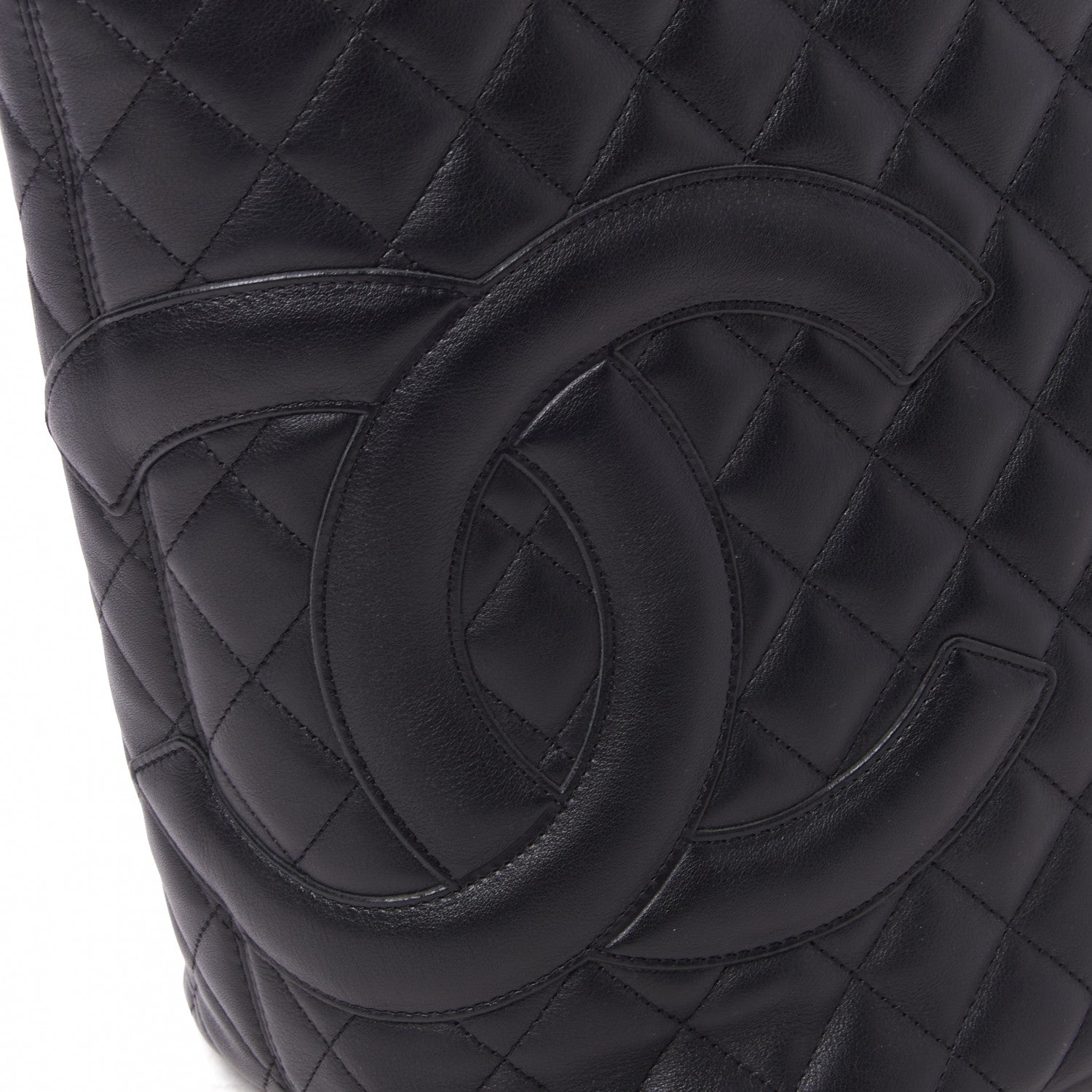Chanel Calfskin Quilted Large Cambon Tote Black 7 of 8