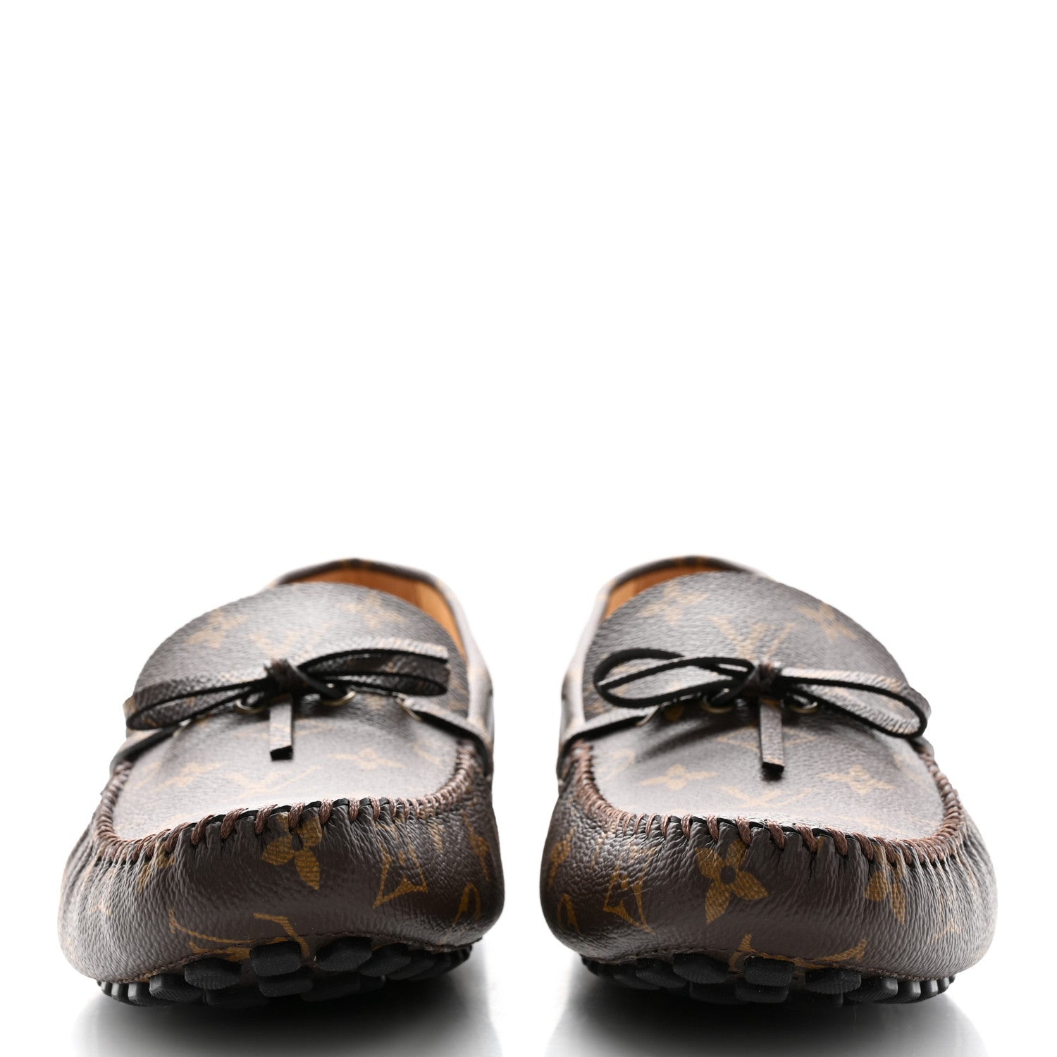 Louis Vuitton Monogram Mens Arizona Car Shoe Moccasin Loafers 10 Macassar 2 of 9