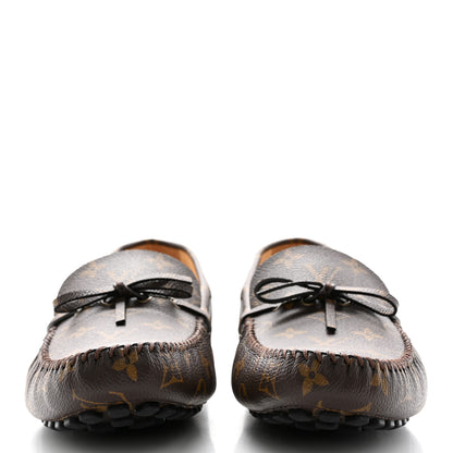Louis Vuitton Monogram Mens Arizona Car Shoe Moccasin Loafers 10 Macassar 2 of 9
