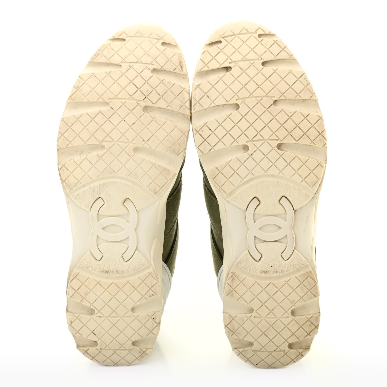 Chanel Canvas Womens Sneakers 38.5 Green 5 of 15