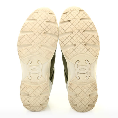 Chanel Canvas Womens Sneakers 38.5 Green 5 of 15