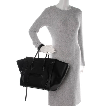 Celine Supple Calfskin Medium Phantom Luggage Black 2 of 7