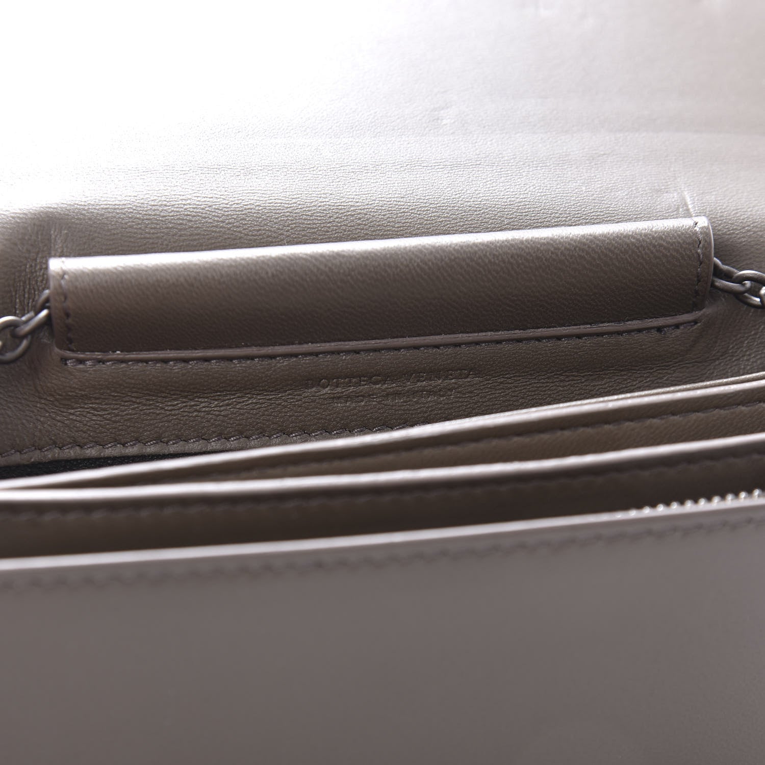 Bottega Veneta Nappa Intrecciato Continental Wallet on Chain Ebano 8 of 10