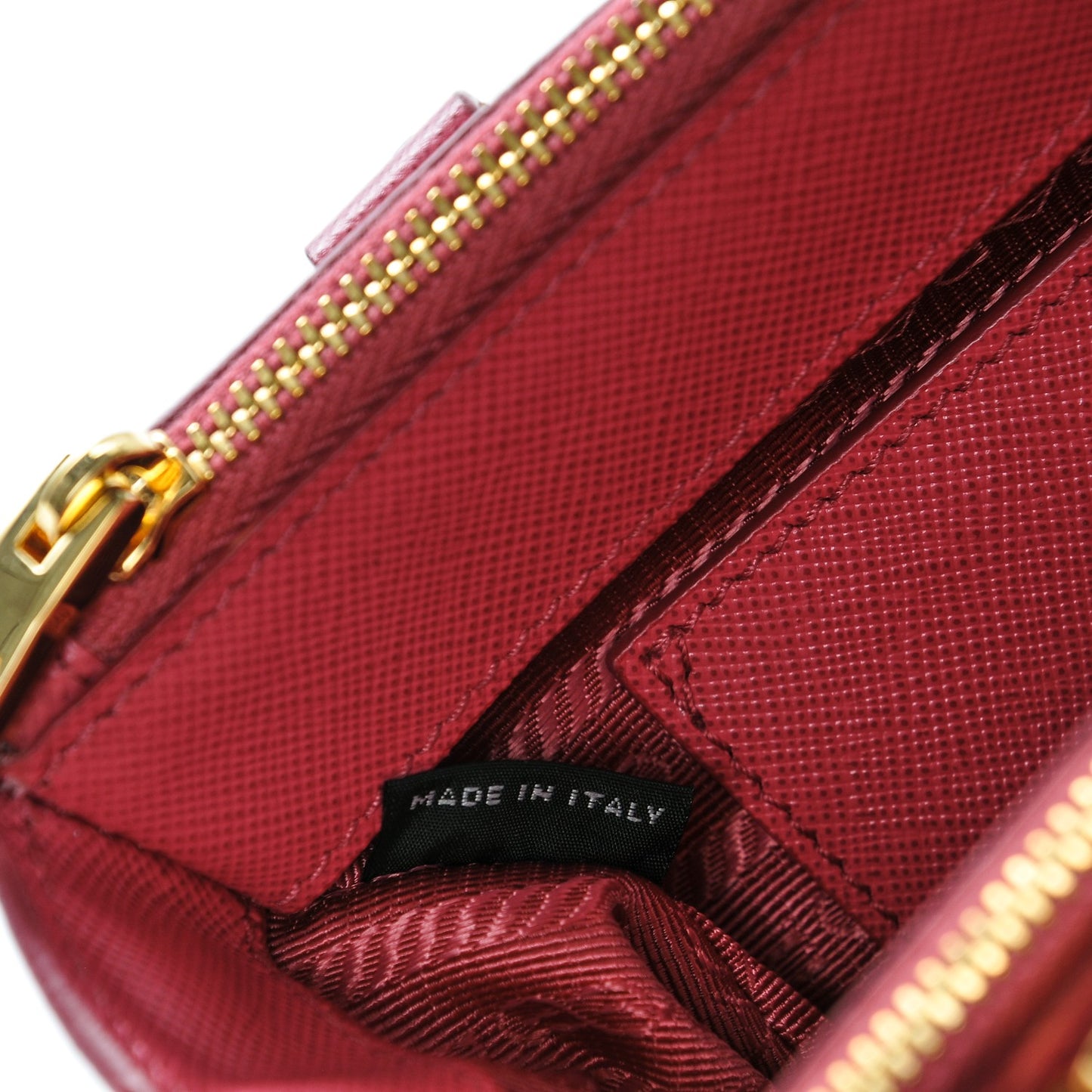 Saffiano Lux Micro Galleria Double Zip Tote Peonia