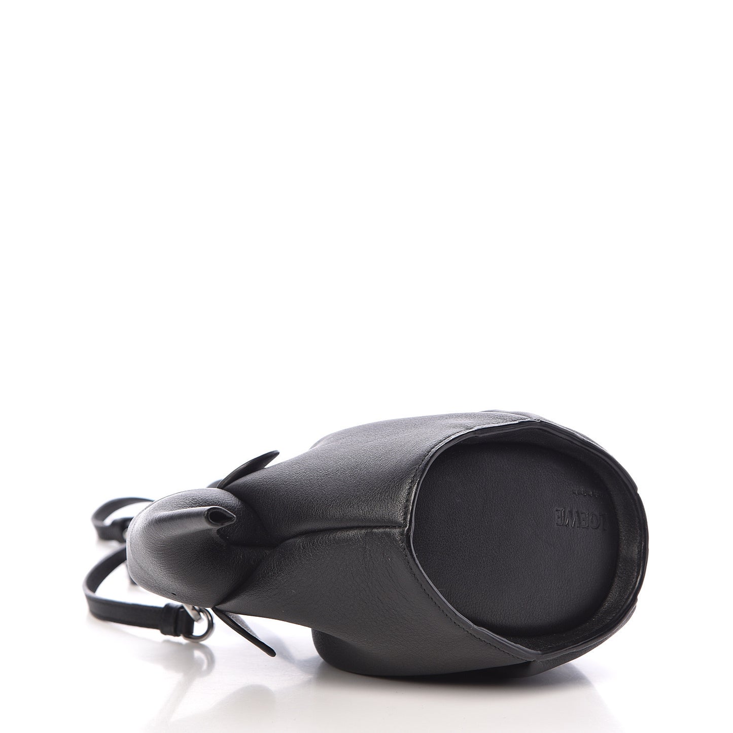 Calfskin Mini Elephant Crossbody Bag Black