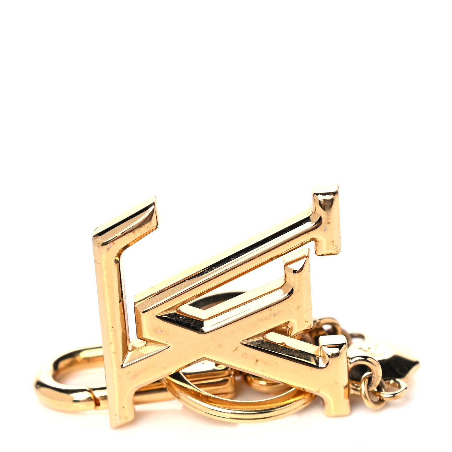 Louis Vuitton LV Facettes Bag Charm Key Holder Gold 4 of 4