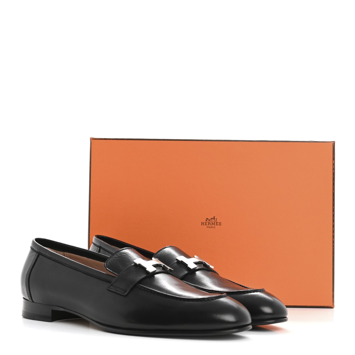 Goatskin Womens Paris Loafers 41 Black