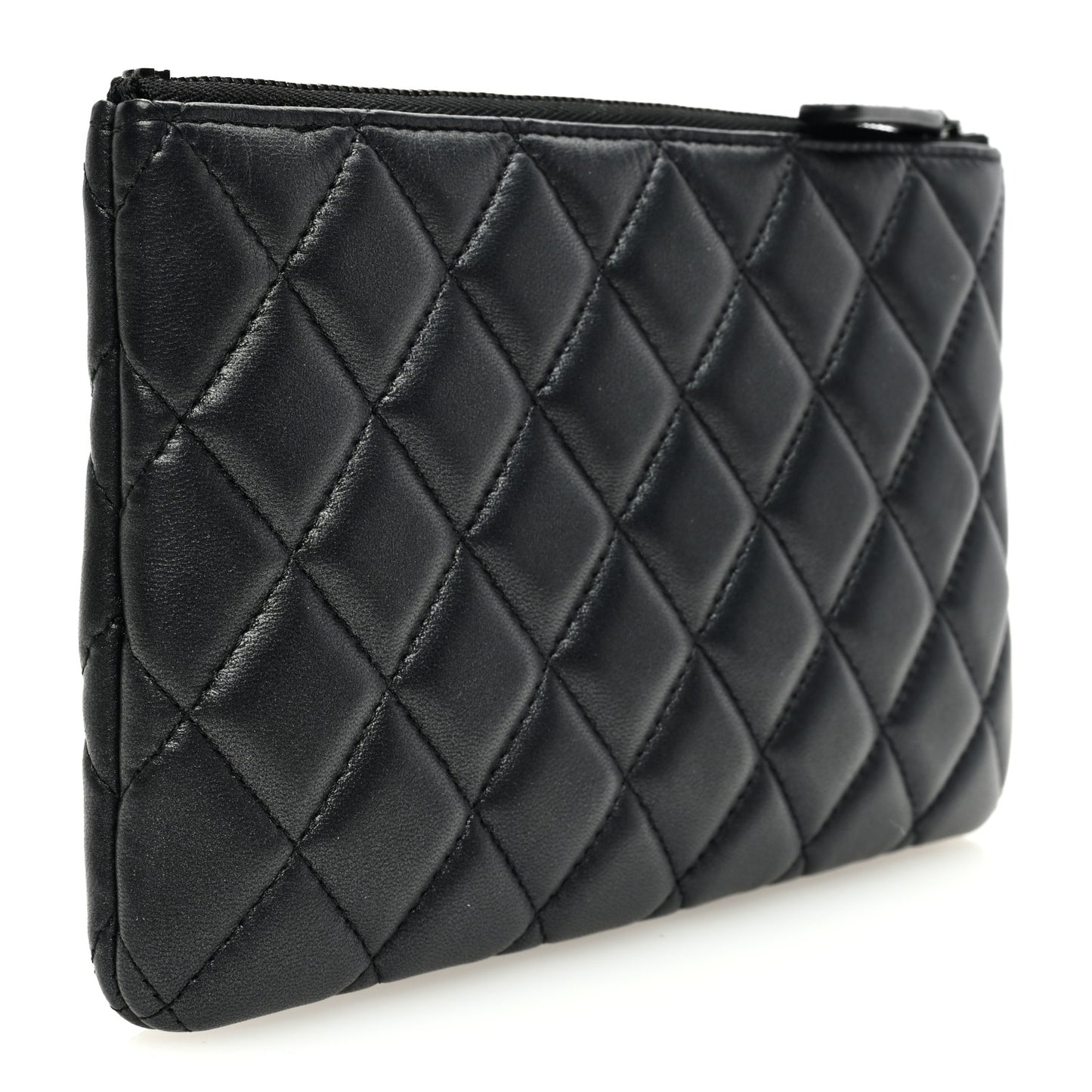 Lambskin Quilted Cosmetic Case So Black