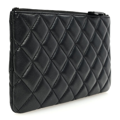 Chanel Lambskin Quilted Cosmetic Case So Black 3 of 8