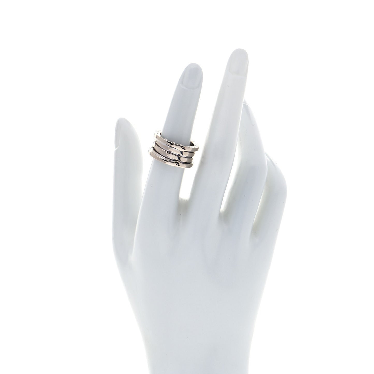18K White Gold B.Zero1 Four-Band Ring 53 6.25
