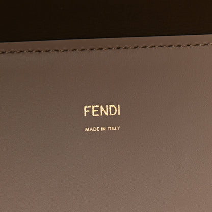 Fendi Vitello King Plexiglass Logo Embossed Medium Fendi Sunshine Shopper Tote Poudre 6 of 9