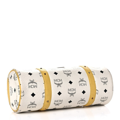 MCM Visetos Essential Barrel Bag White Yellow 3 of 12