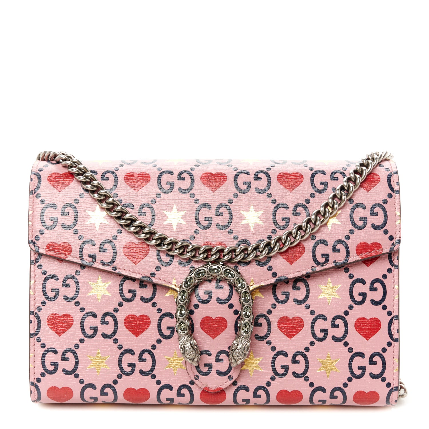Gucci Calfskin Valentine's Day Exclusive Mini Dionysus Chain Wallet 1 of 10
