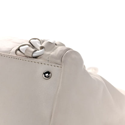 Chanel Calfskin Modern Chain Rhodoid East West Tote White 12 of 15