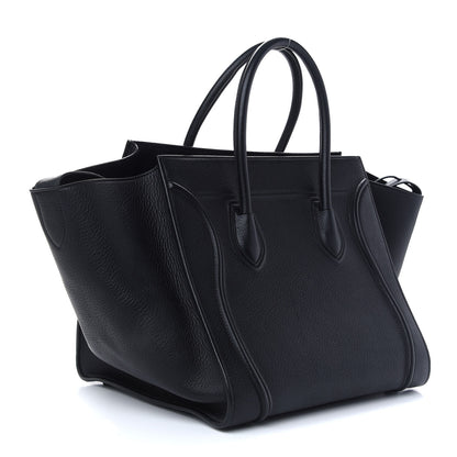 Celine Supple Calfskin Medium Phantom Luggage Black 3 of 9