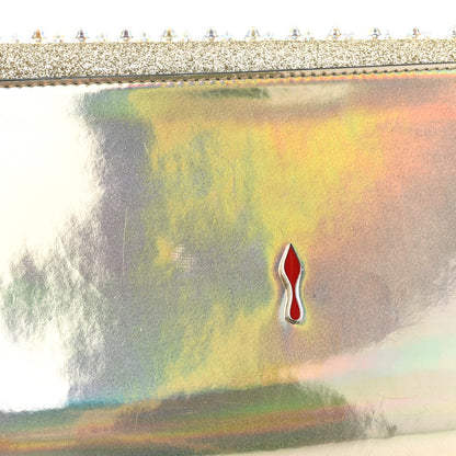 Christian Louboutin Glitter Metallic Patent Calfskin Psychic Spikes Paloma Clutch Gold 15 of 15