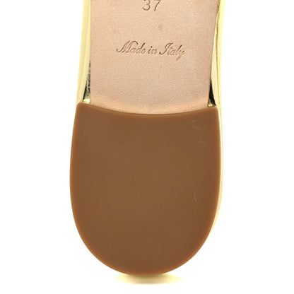 Louis Vuitton Metallic Lambskin Embossed Monogram Revival Flat Mules 37 Gold 8 of 10