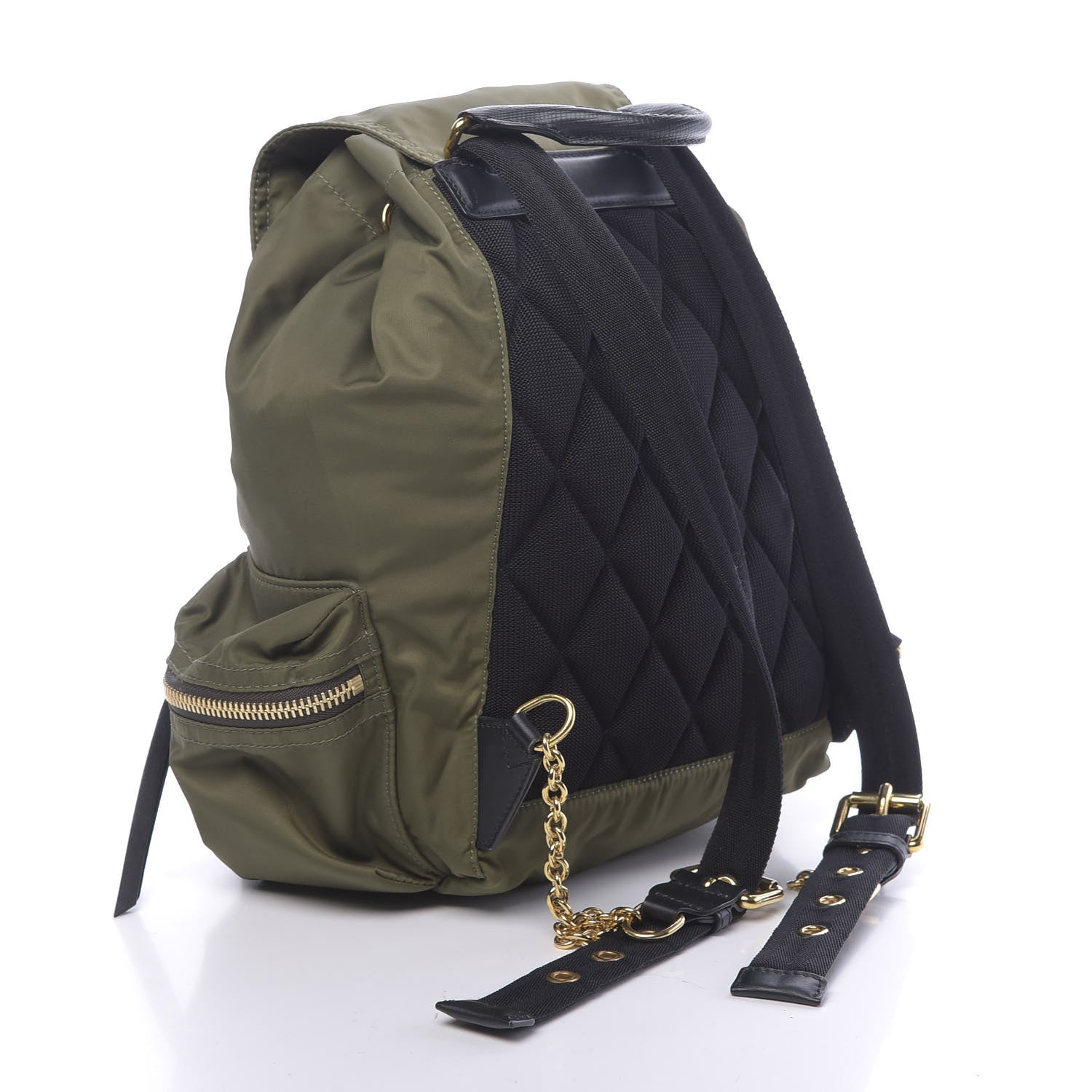 Burberry Nylon Medium Rucksack Backpack Green 2 of 9