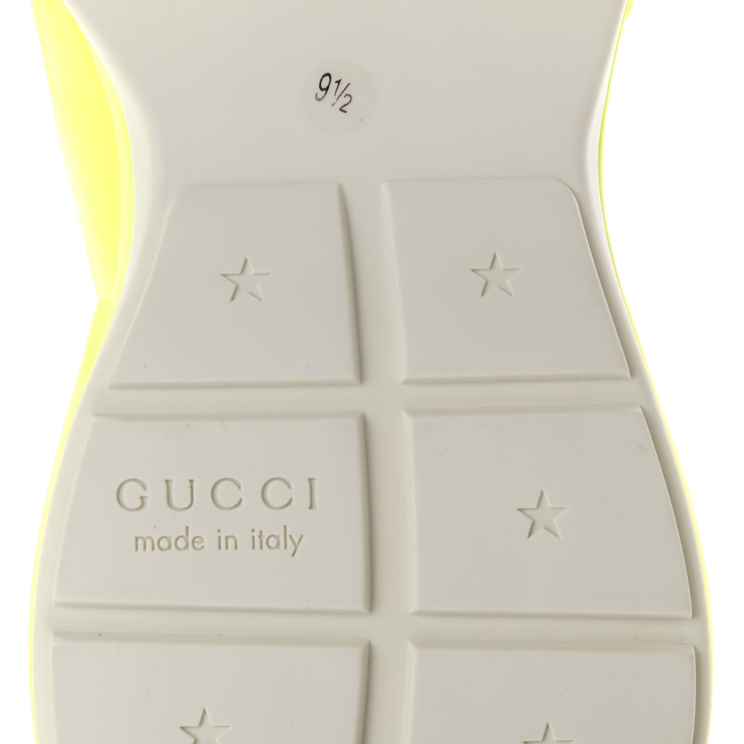 Gucci Calfskin Mens Rhyton Sneakers 9.5 Yellow Fluo 8 of 9