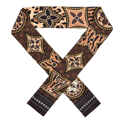 Louis Vuitton Silk Monogram LV World Bandeau Brown 1 of 4
