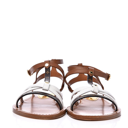 Louis Vuitton Monogram Explorer Flat Sandals 36.5 Cognac Brown 2 of 8