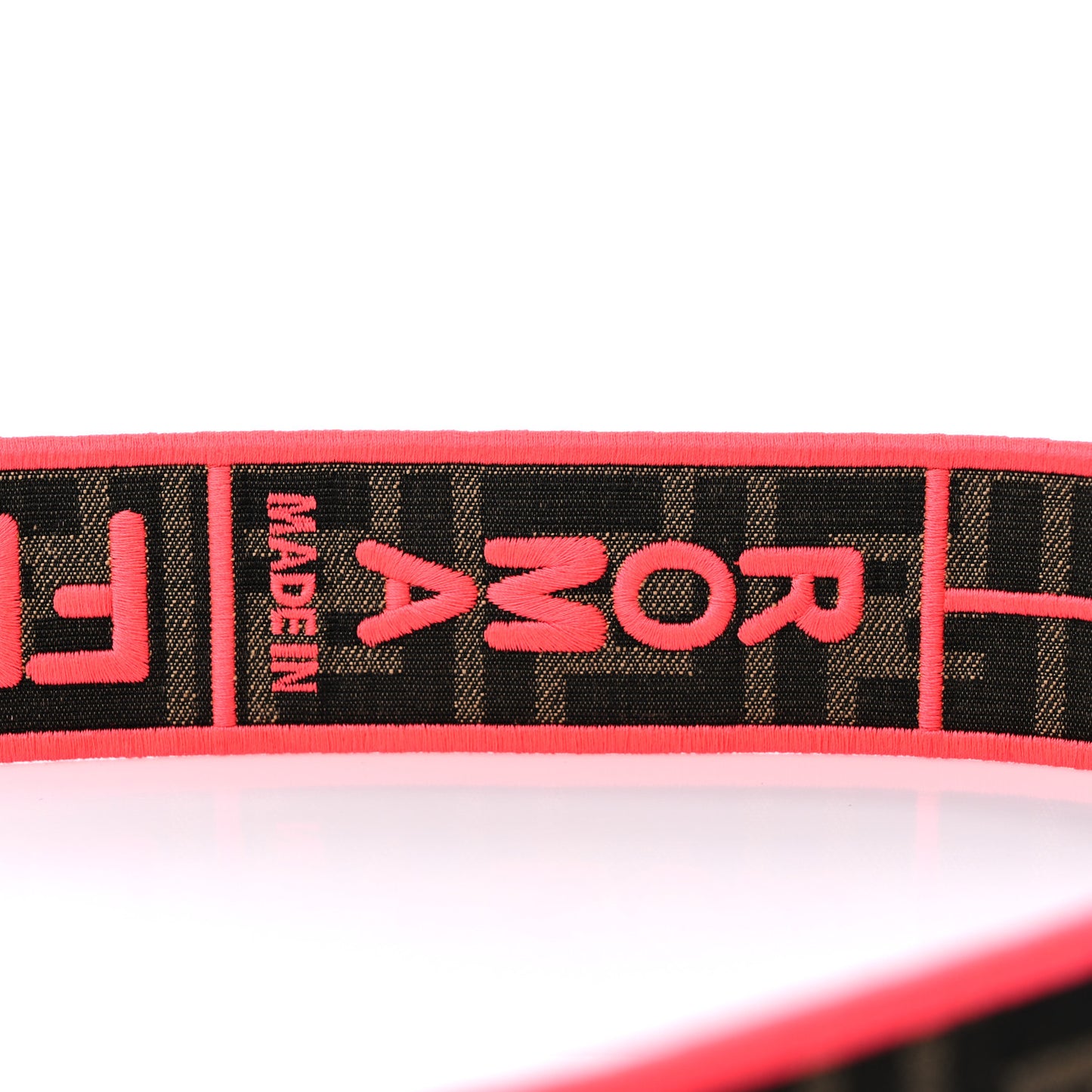 Fabric Jacquard FF 1974 Logo Threaded Edge Strap You Tobacco Moro Fuxia Fluo