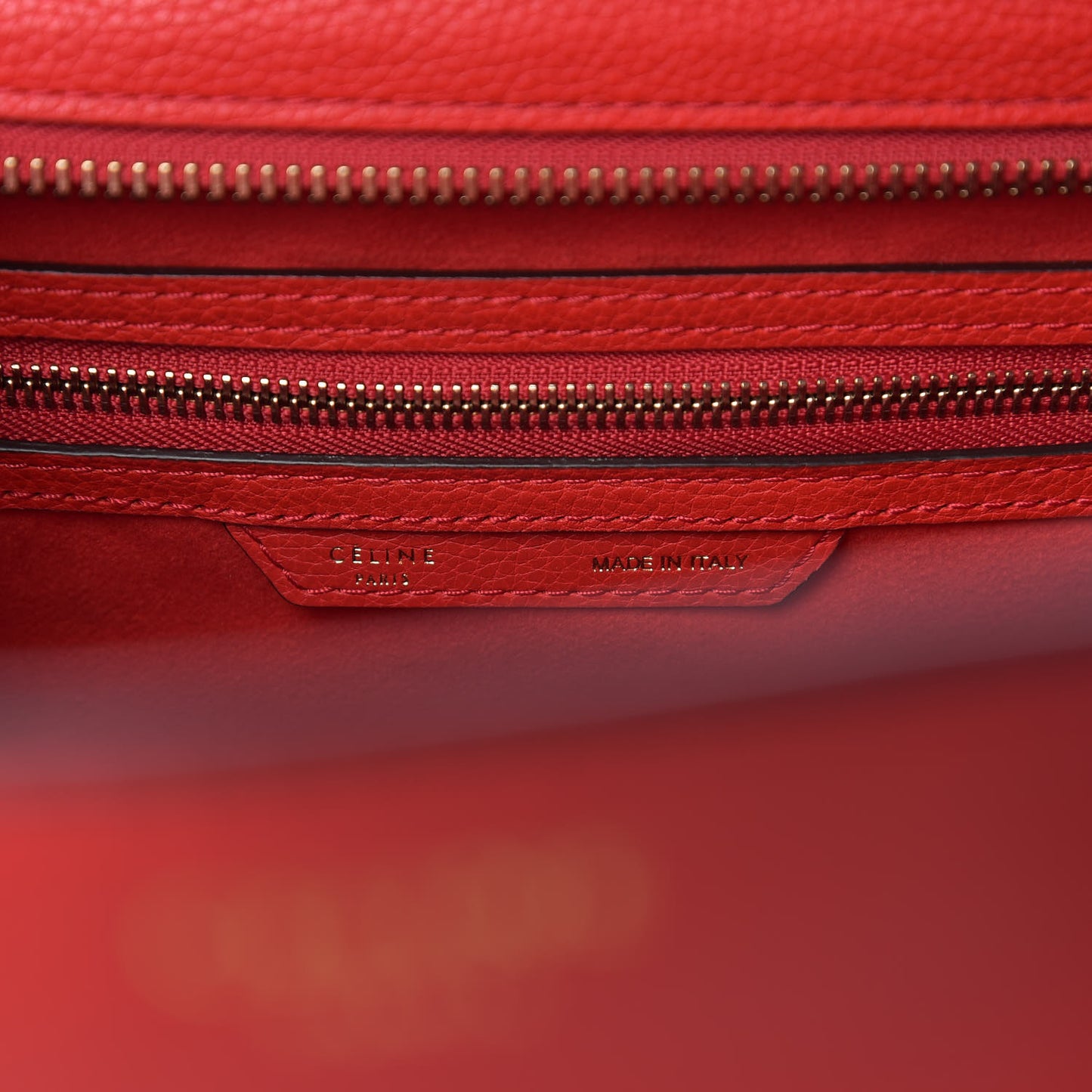 Drummed Calfskin Mini Luggage Coquelicot