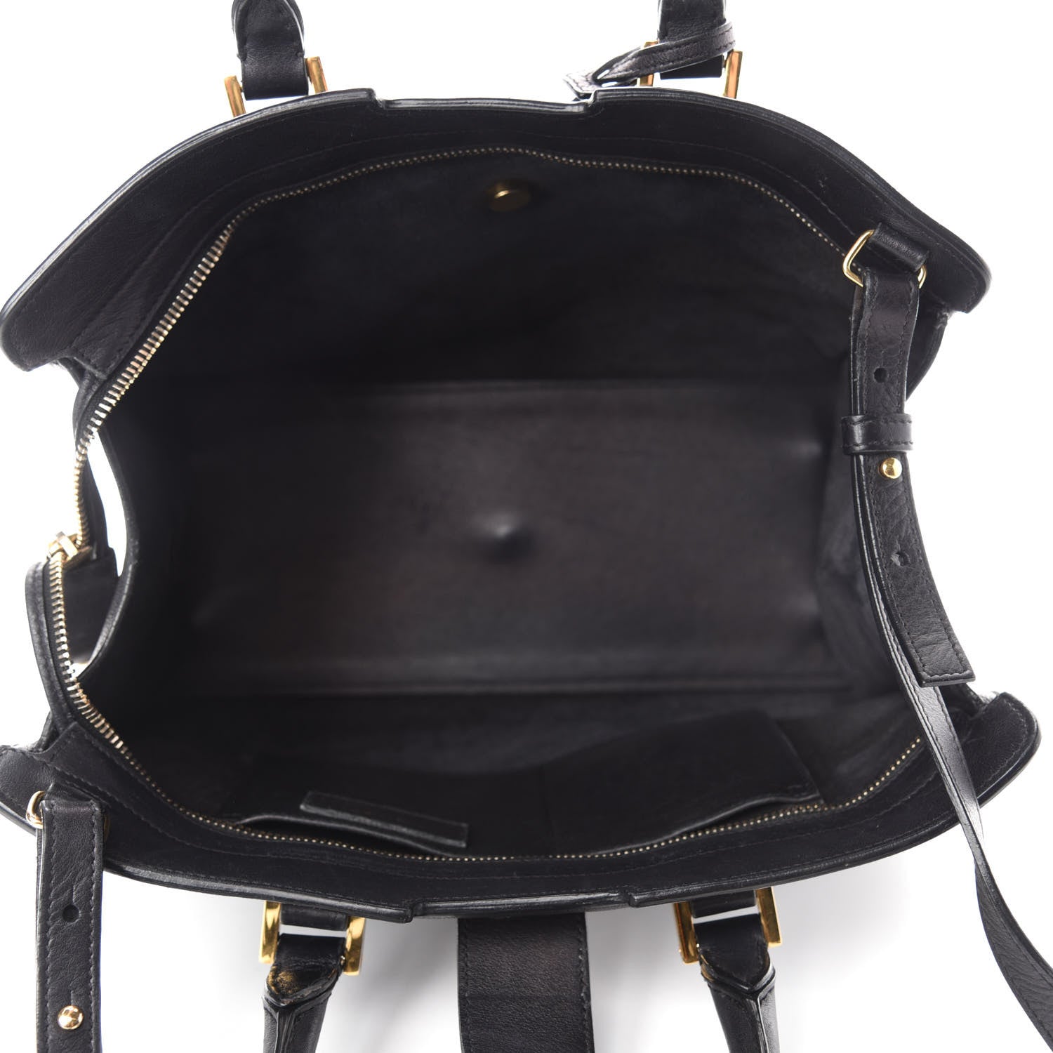 Saint Laurent Smooth Calfskin Small Monogram Cabas Black 5 of 15
