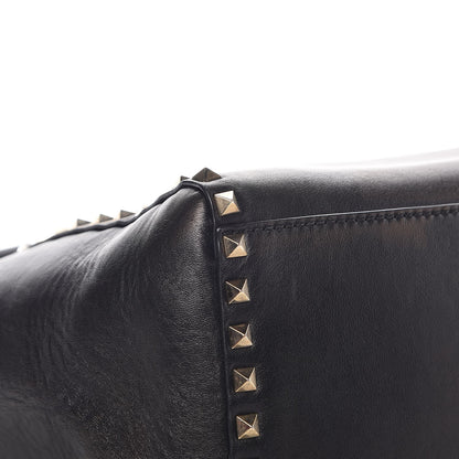 Valentino Garavani Vitello Rockstud Double Handle Tote Black 9 of 12
