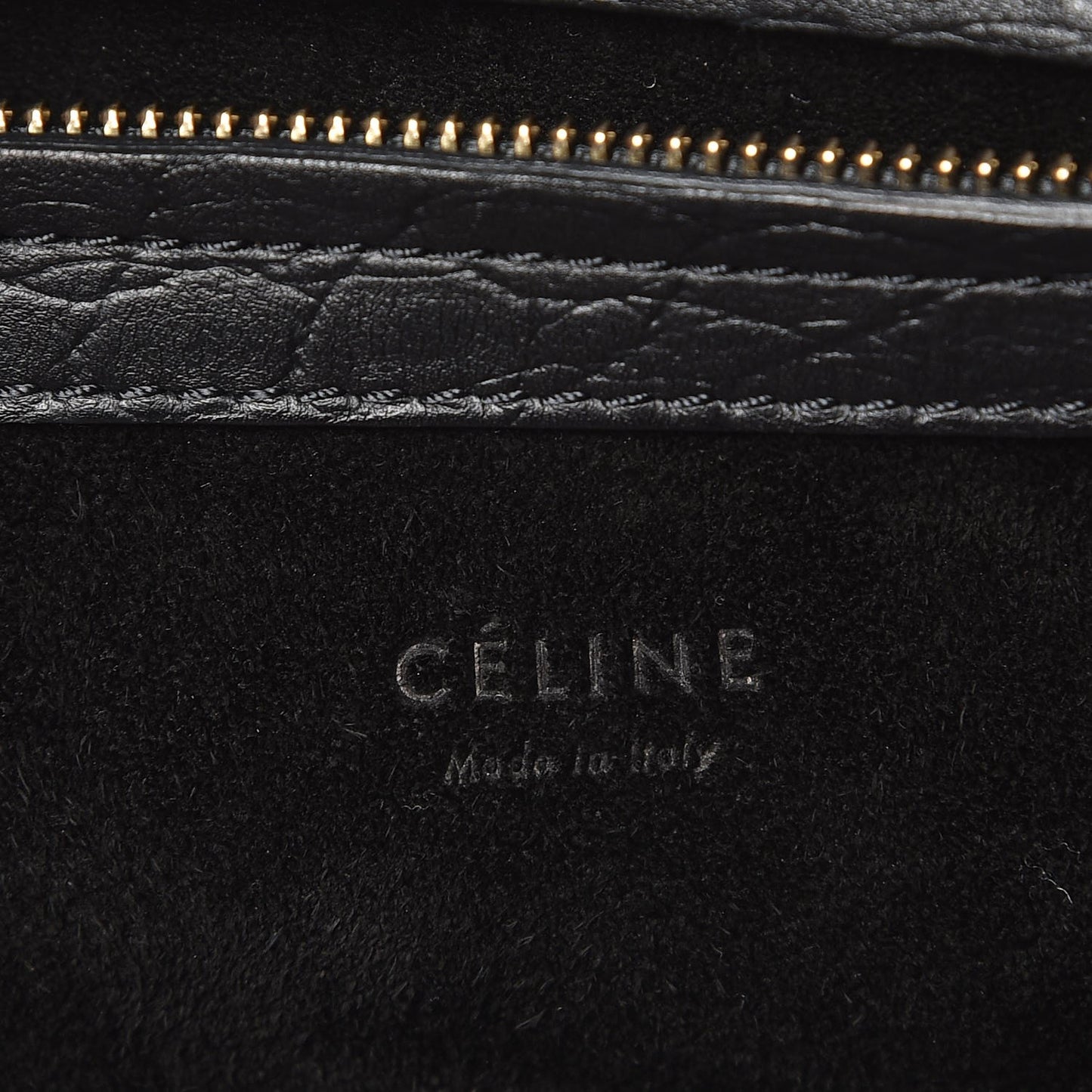 Crocodile Embossed Calfskin Medium Phantom Luggage Black