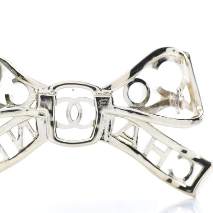 Chanel Metal Crystal Bow-tiful CC Hair Clip Gold 3 of 4