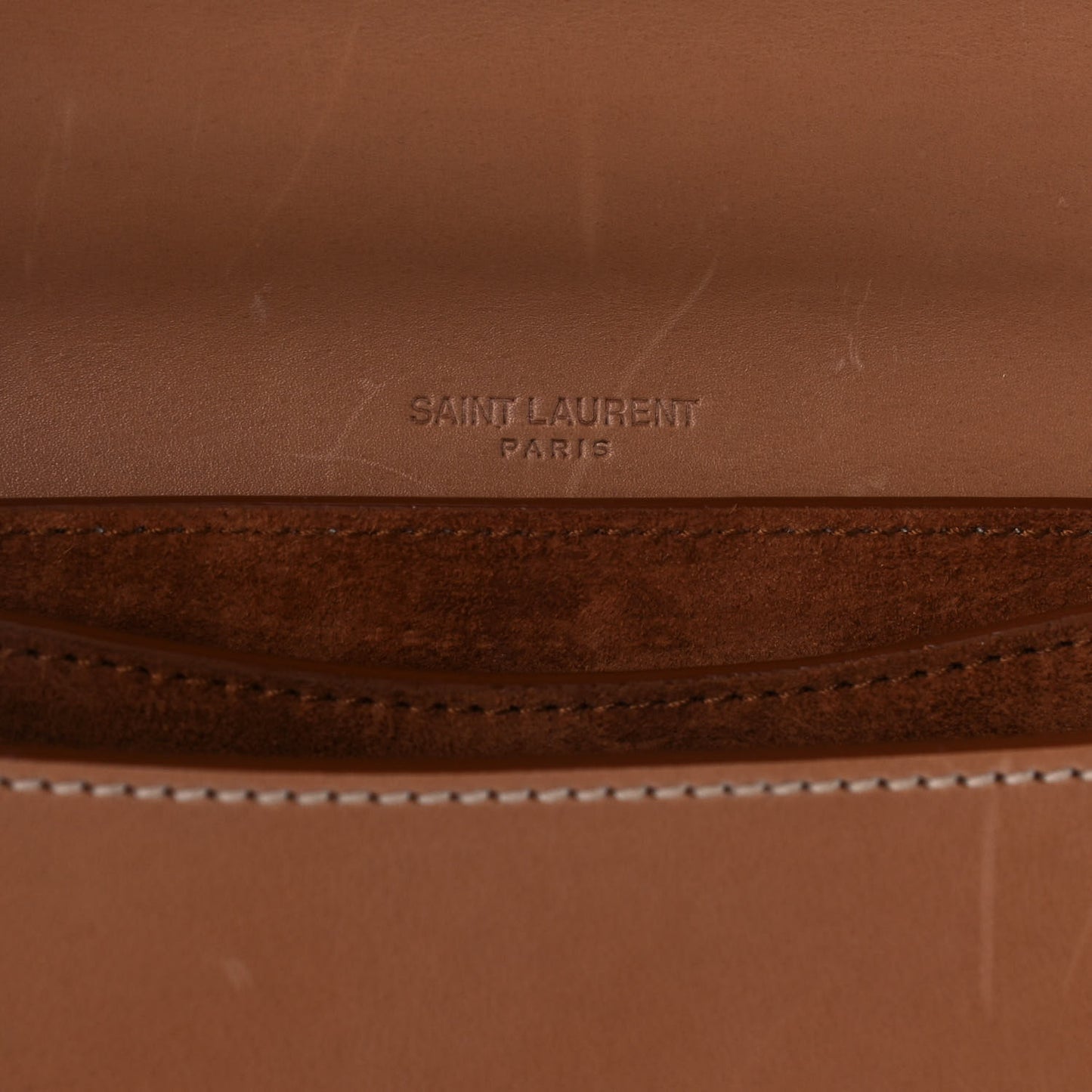 Smooth Vintage Calfskin Small Kaia Satchel Brown Gold